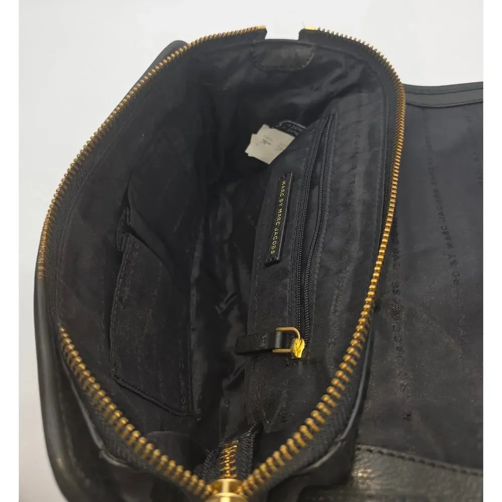 Marc by Marc Jacobs Black Polka Dot Embossed Leather Wristlet Clutch